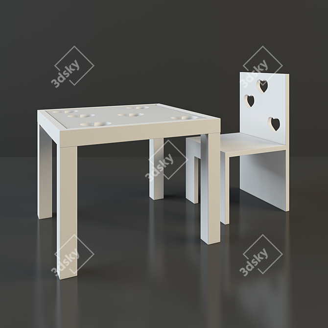 Elegant Contoured Chair by Cyrus 3D model image 1