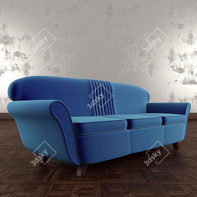 Elegant Classic Sofa 3D model image 1