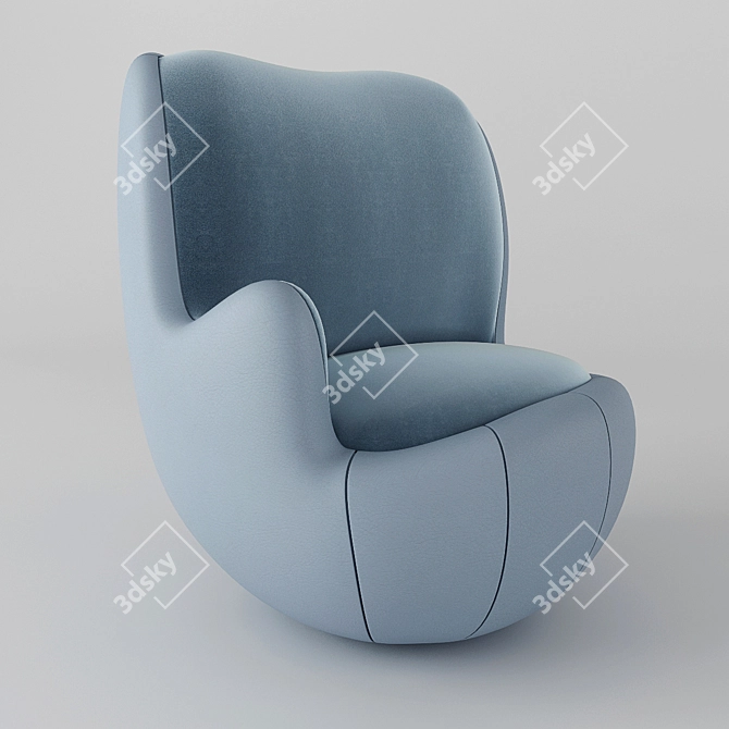 Elegance reimagined: Mattia Bonetti armchair 3D model image 1