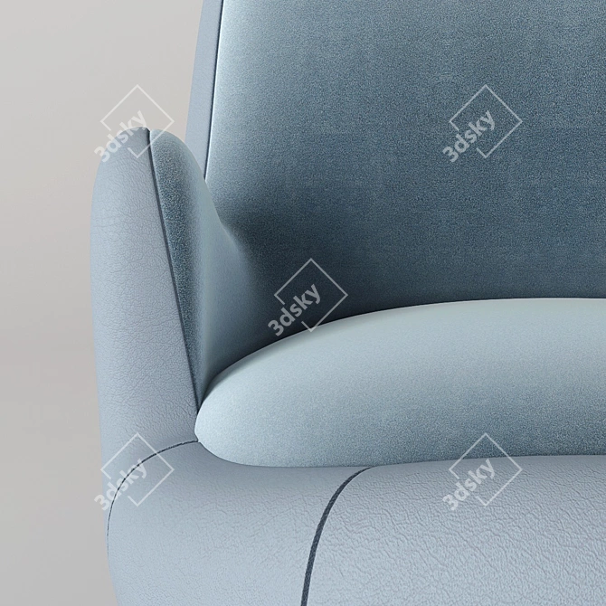 Elegance reimagined: Mattia Bonetti armchair 3D model image 2