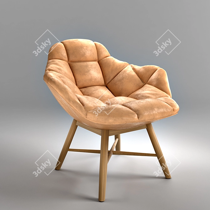 Luxury Leather Armchair | Palma 3D model image 1