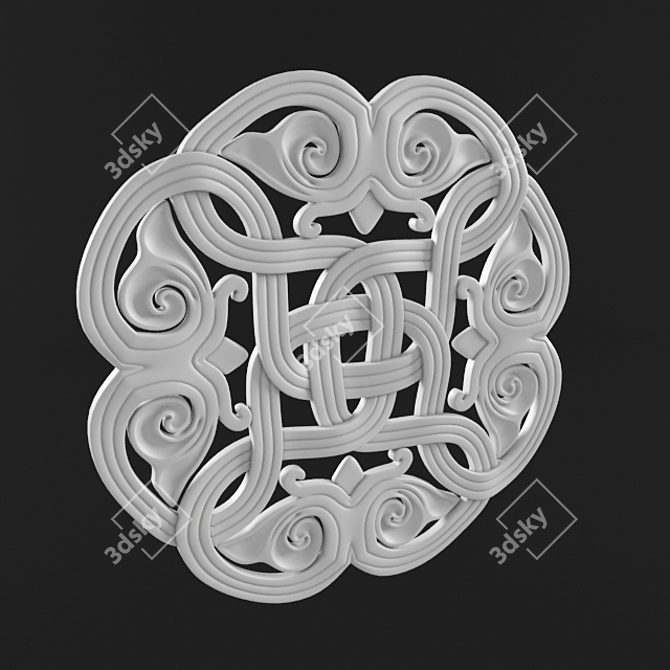 Byzantine Façade Trim 3D model image 1