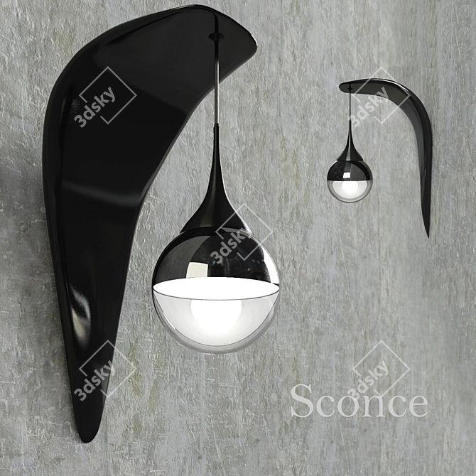 Modern Wall Sconce 3D model image 1