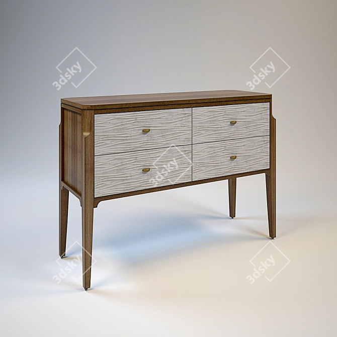 Sleek Urban Console Table 3D model image 1