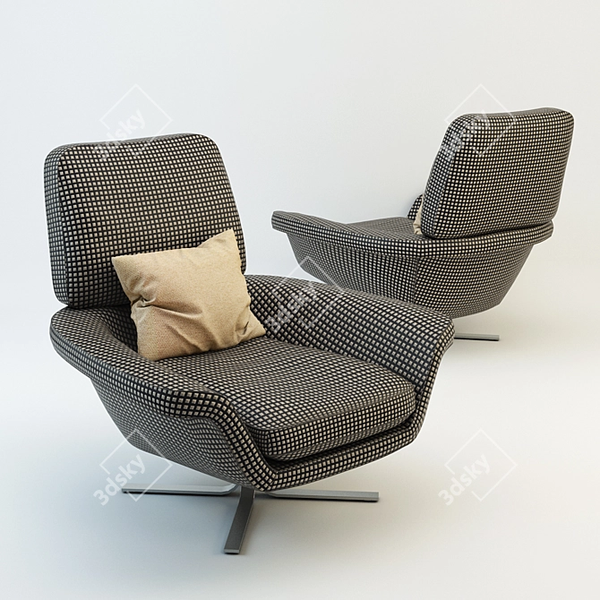 Title: Blake Soft Armchair by Minotti 3D model image 3