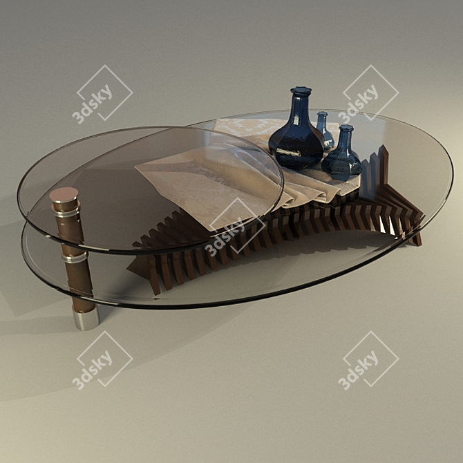 Versatile Wooden Table 3D model image 1