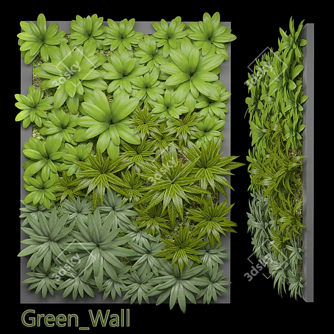 EcoMax Vertical Green Wall 3D model image 1