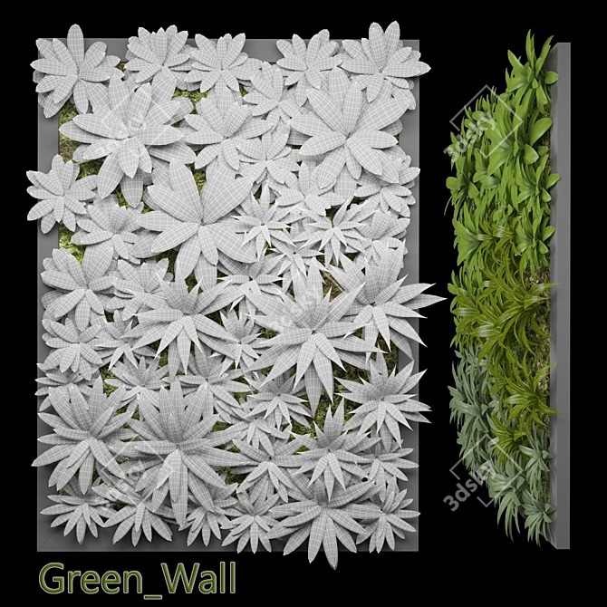 EcoMax Vertical Green Wall 3D model image 2