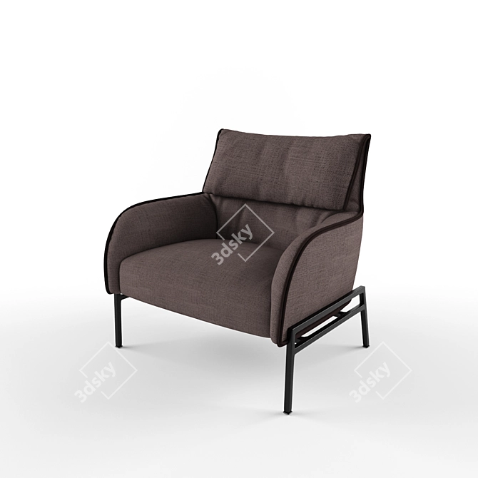 Sleek Lounge Chairs by DePadova 3D model image 2