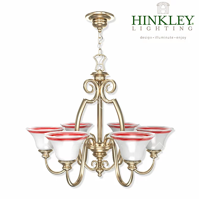 Elegant Hinkley Cello Chandelier 3D model image 2