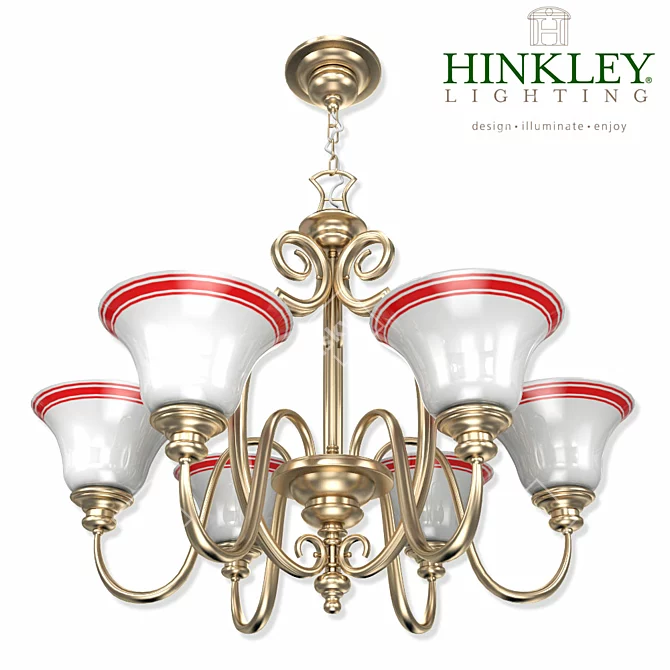 Elegant Hinkley Cello Chandelier 3D model image 3