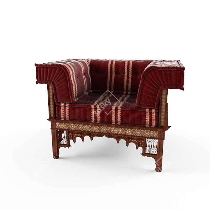 Exquisite Moroccan Design Chair 3D model image 1
