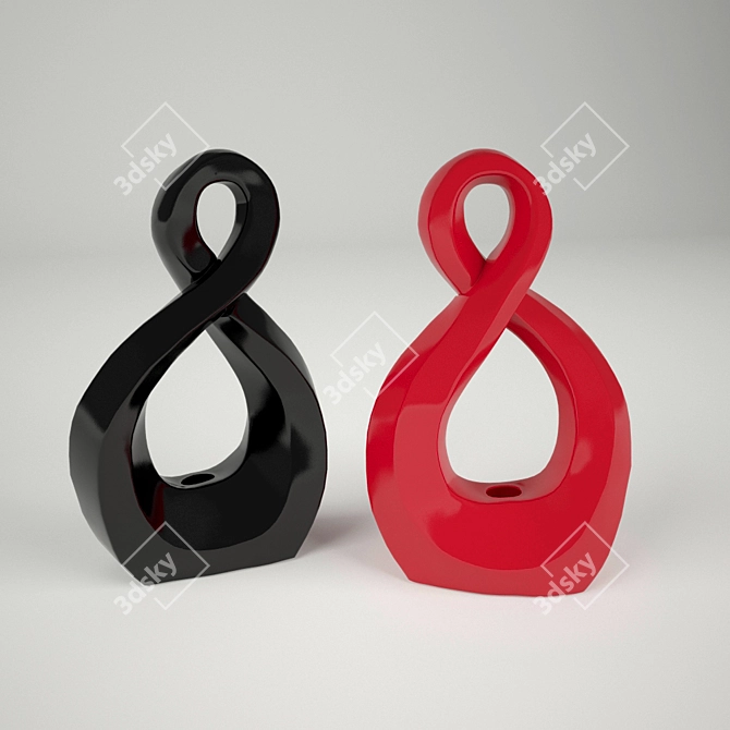 Abstract Infinity Vase 3D model image 1