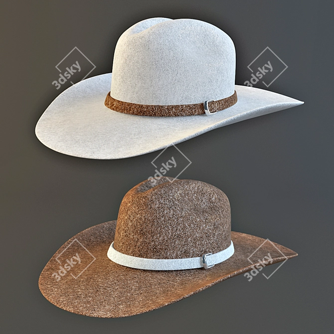 Fashionable Fedora Hat 3D model image 1
