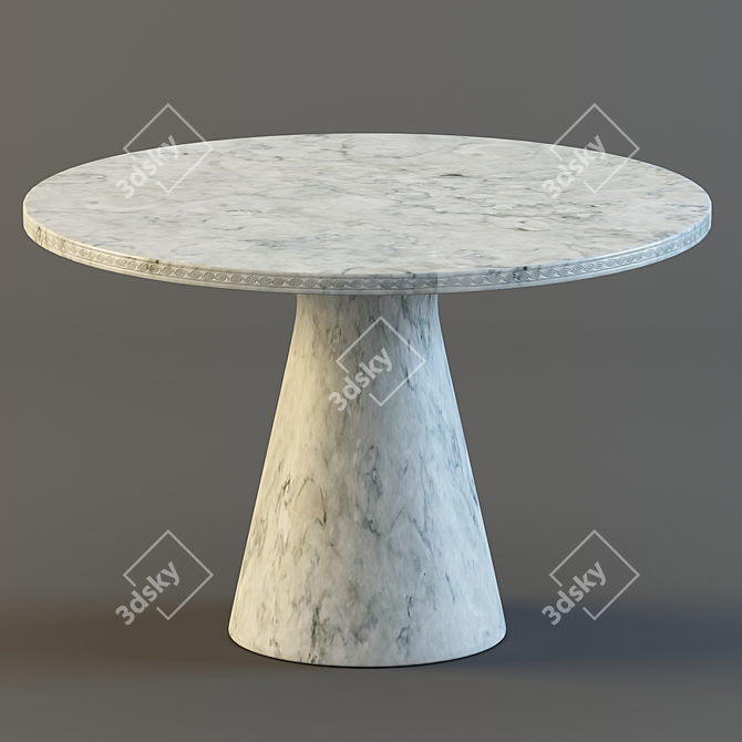 Marble Table: Elegant and Durable 3D model image 1