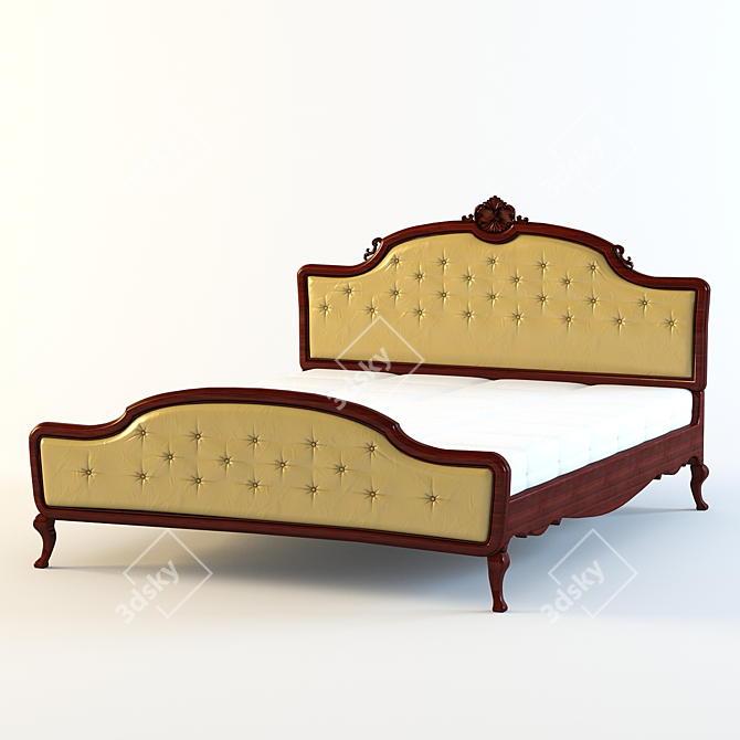 Classic Style Bed 3D model image 1