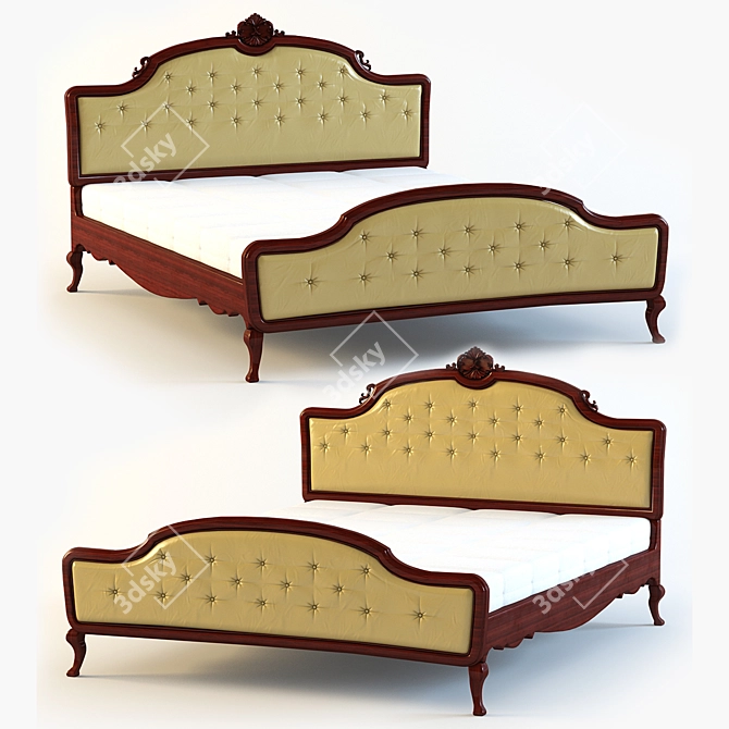 Classic Style Bed 3D model image 3