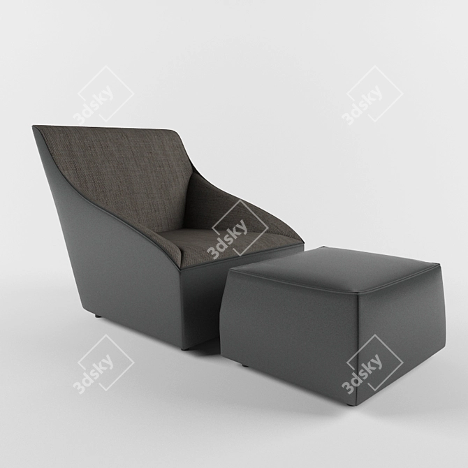 Luxury Comfort: Doda Armchair 3D model image 1