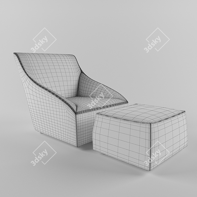 Luxury Comfort: Doda Armchair 3D model image 3