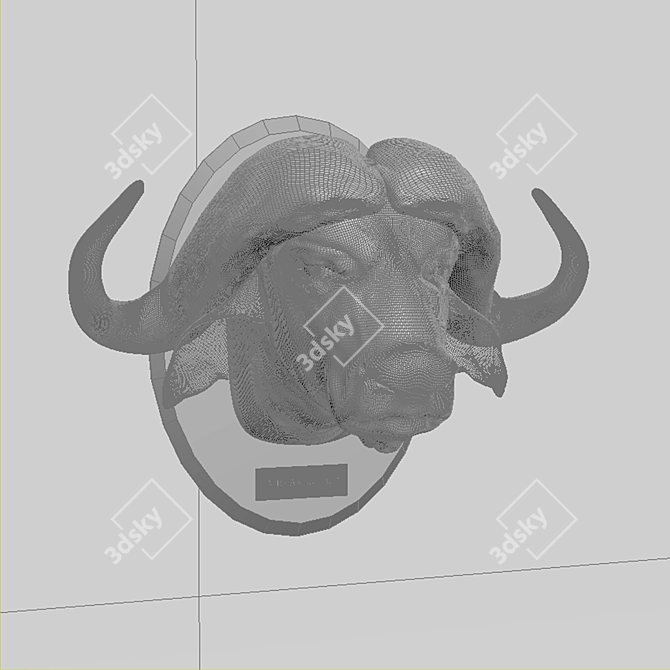 African Buffalo: Majestic Trophy Game 3D model image 2