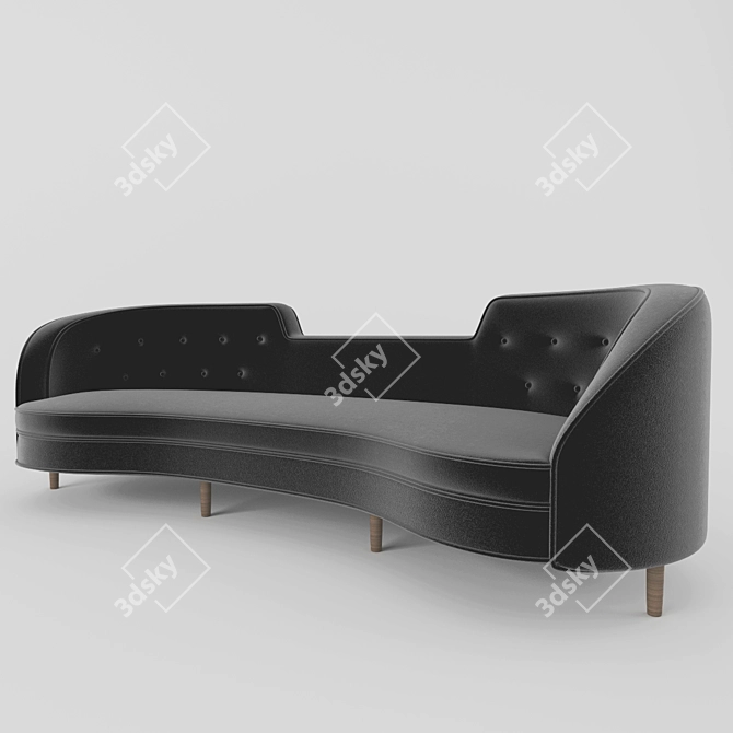 Vintage Oasis Sofa: Edward Wormley Design 3D model image 2