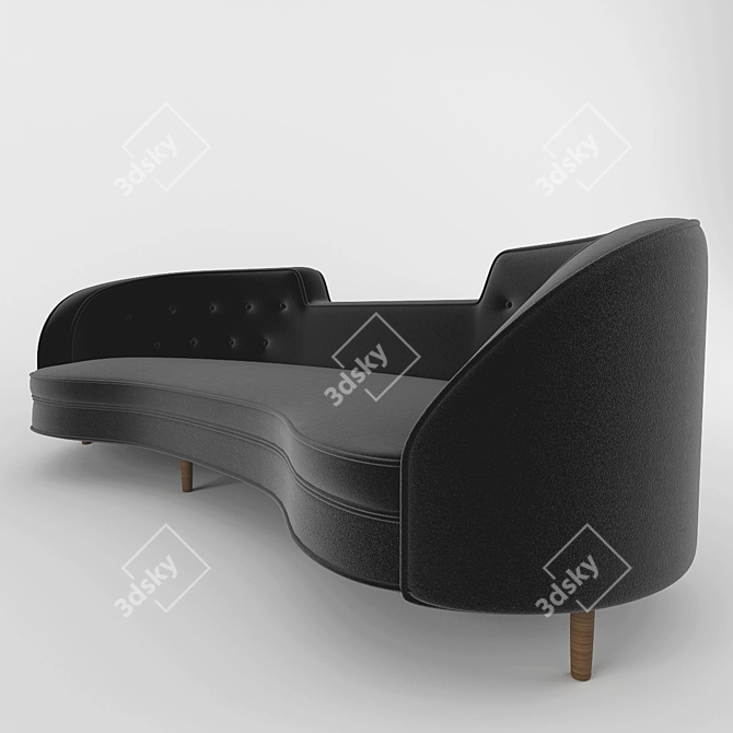 Vintage Oasis Sofa: Edward Wormley Design 3D model image 3