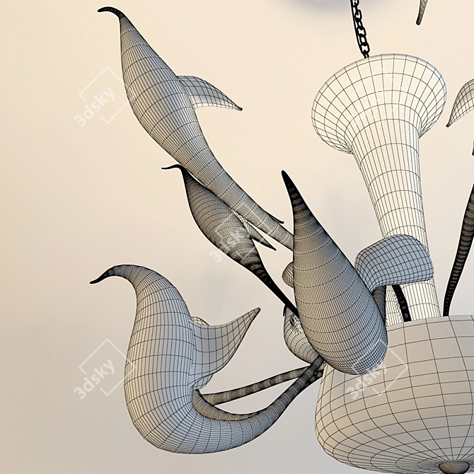 Muran Glass Chandelier: Visionnaire Limburg 3D model image 3