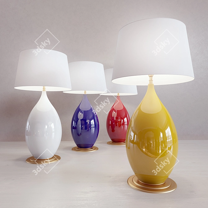 Emilia Ceramic Table Lamp 3D model image 1