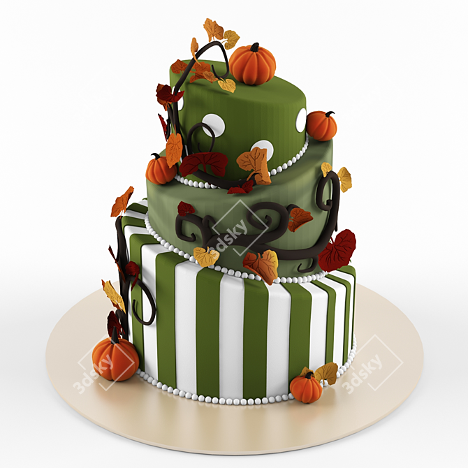 Spooky Treat: Helloween Cake 3D model image 1