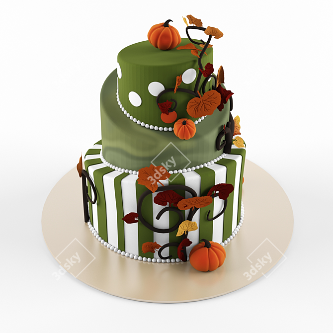 Spooky Treat: Helloween Cake 3D model image 2