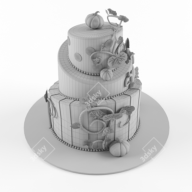 Spooky Treat: Helloween Cake 3D model image 3