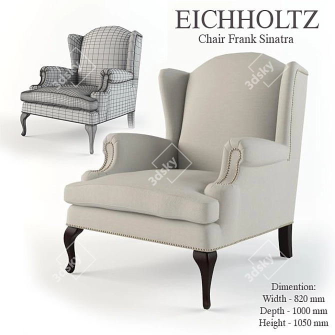 Elegant Eichholtz Chair: Frank Sinatra 3D model image 1