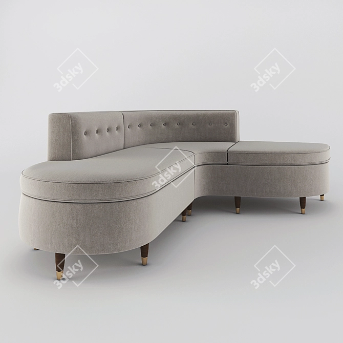 Bespoke Talisman Sofa: Elegant and Customizable 3D model image 1