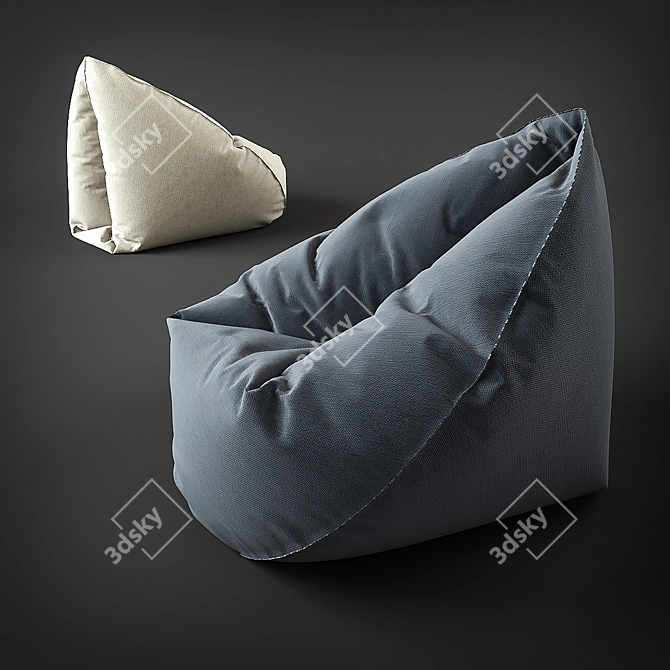 Sleek and Sturdy Frameless Chair 3D model image 1
