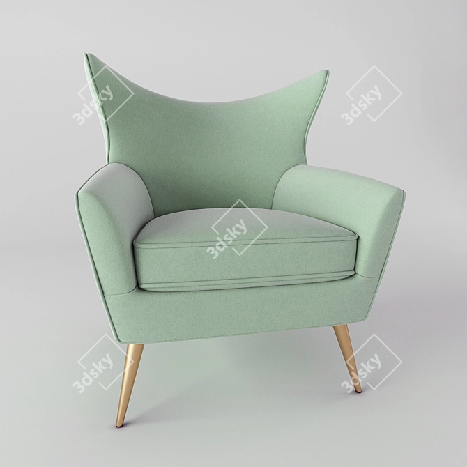 Maria Bruno NEO - Elegant Armchair by MUNNA 3D model image 1