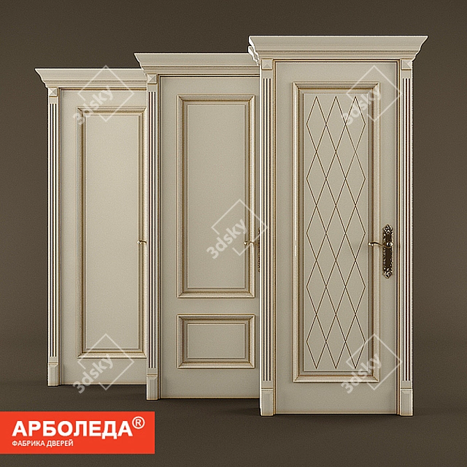 Elegant Bolero Interior Doors 3D model image 1