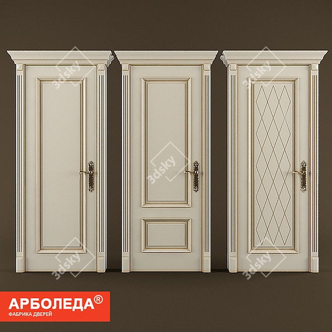 Elegant Bolero Interior Doors 3D model image 3