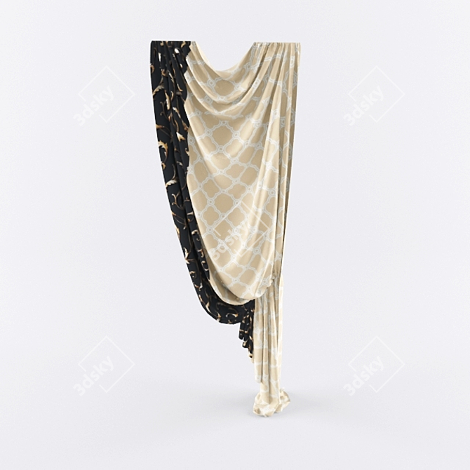 Versatile Drapery: Perfect for Doors or Room Dividers 3D model image 1