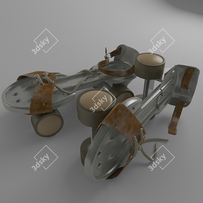 Proficient Used Roller Skates 3D model image 2