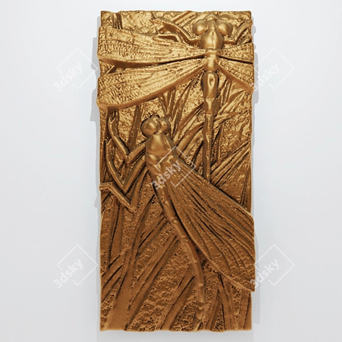 Golden Polyurethane Gaudi Decor 3D model image 1