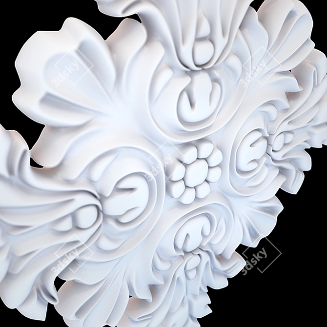 Elegant Gypsum Outlet 3D model image 2