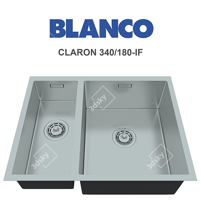 Blanco CLARON 340/180-IF: Sleek & Functional 3D model image 1