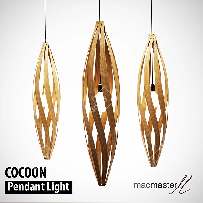 Modern MacMaster Cocoon Pendant 3D model image 1