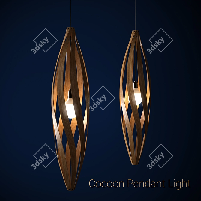 Modern MacMaster Cocoon Pendant 3D model image 2