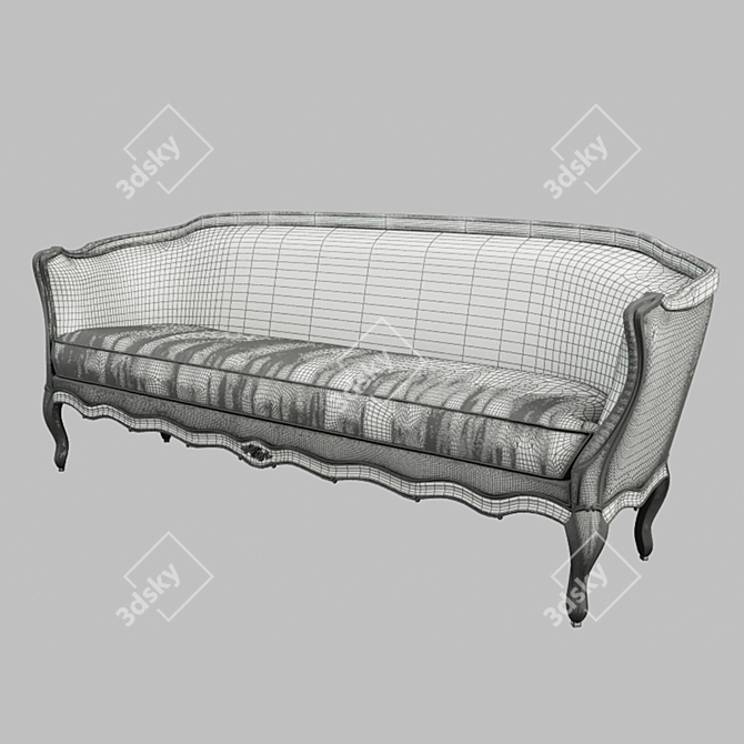 Charming Provence Style Sofa 3D model image 2