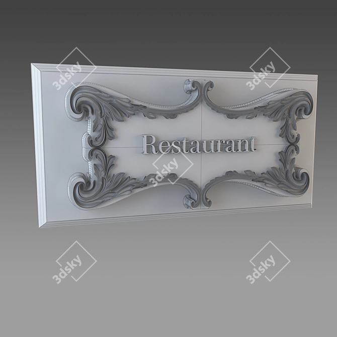 Elegant Decorative Plate 3D model image 2