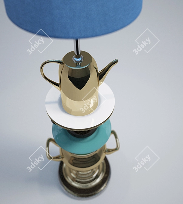 Tropical Flamingo Floor Lamp 3D model image 2