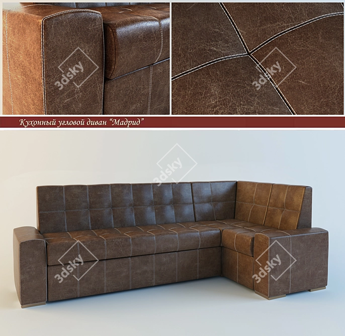 Madrid Sofa: Stylish and Functional 3D model image 1