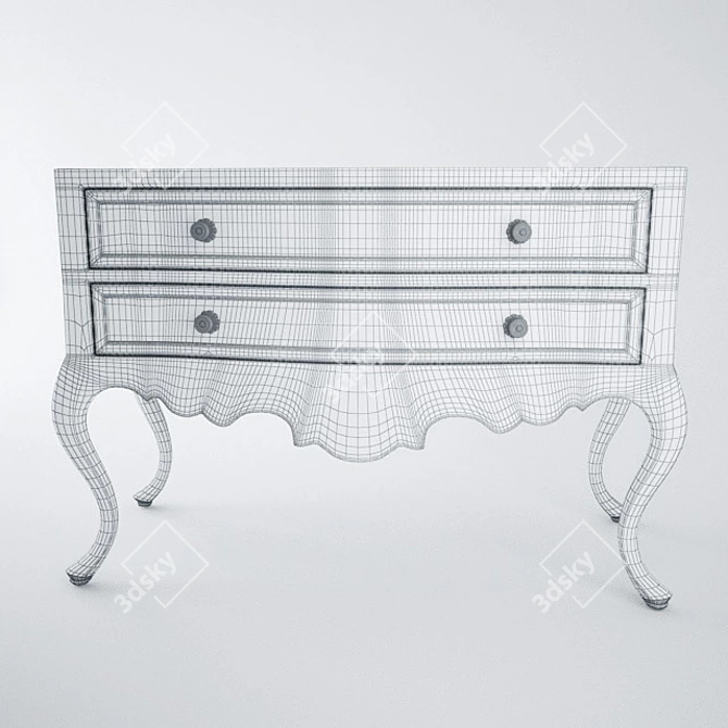 Vintage Chest: Elegant Storage Solution 3D model image 3