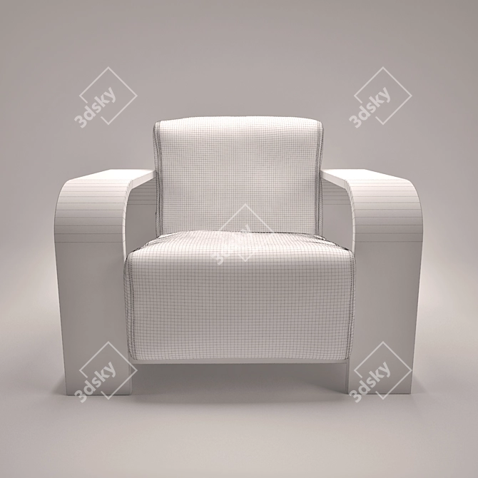 TT Leather Armchair 920x980x1100mm 3D model image 2